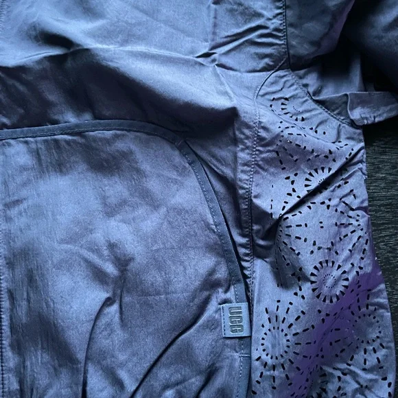 Authentic UGG Chiara Full-zip Hooded Jacket Women's S, Sophisticated Navy Blue! - Picture 7 of 13